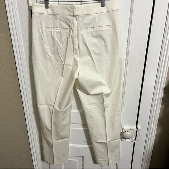 J. Crew Kate Straight Leg Pants Bi Stretch Cotton Blend White 12 - Picture 6 of 11
